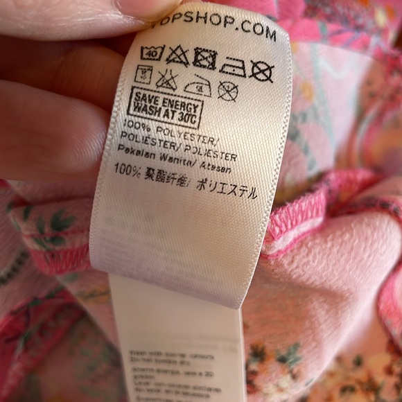 Top shop boho bright pink crop blouse - Picture 8 of 8